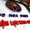 Chữ inox sơn hấp nhiệt và logo Điện lực EVN SPC CN Mai Châu
