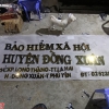 Chữ inox vàng gương BHXH Huyện Đồng Xuân