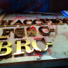 Sản xuất chữ inox vàng cho công trình tại BRVT