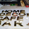 Gia công chữ inox vàng Home Decor Cafe Bar