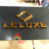 Mẫu chữ inox vàng logo thời trang LeLuxe 