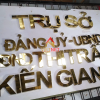 Gia công chữ inox vàng cho UBND Thị Trấn Kiến Giang 