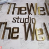 Chữ inox vàng xước studio The Well 