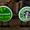 Hộp đèn mica hút nổi Starbucks Coffee