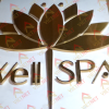 Chữ inox vàng xước và Logo Well Spa