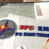 Logo và chữ inox sơn hấp nhiệt công ty điện lực EVN-SPC