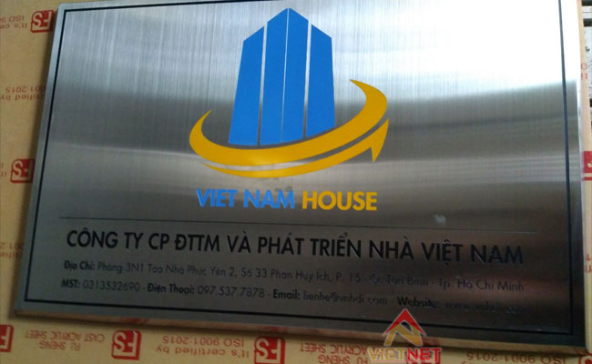 bảng inox ăn mòn công ty vietnam house