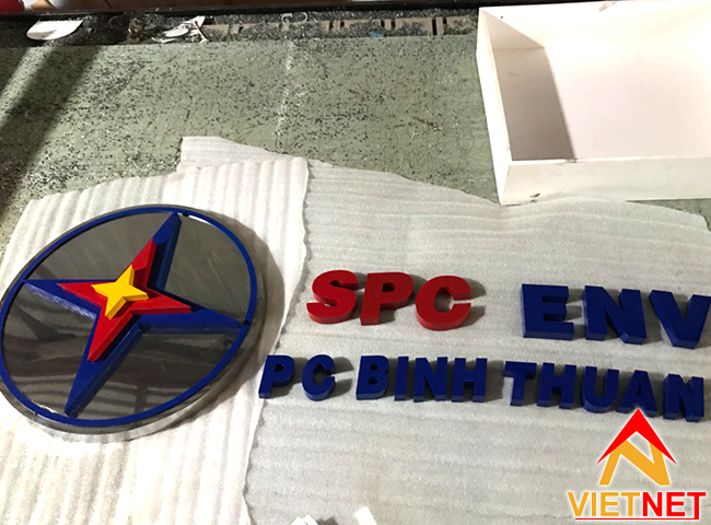 logo và chu inox son hap nhiet EVN-SPC