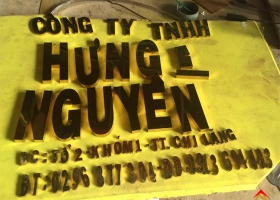 Mẫu chữ inox vàng Công ty TNHH Hưng Nguyễn