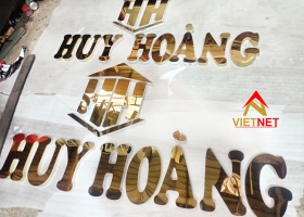 Gia công bảng hiệu quảng cáo chữ nổi công ty Huy Hoàng