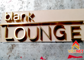 Gia công chữ inox vàng Blank Lounge
