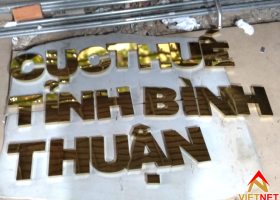 Gia công chữ inox vàng Chi Cục Thuế  Bình Thuận