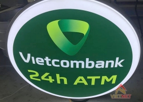 Hộp đèn mica hút nổi Vietcombank