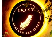 Cắt laser kim loại chuyên nghiệp logo Irizy Eyelash Art Space