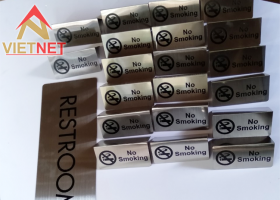 Biển báo cấm inox ăn mòn No Smoking