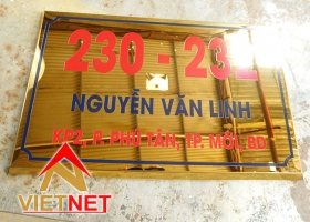 Bảng ăn mòn kim loại số nhà Nguyễn Văn Linh - Bình Dương