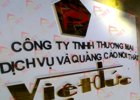 Gia công bảng hiệu chữ nổi Công ty Việt Đức