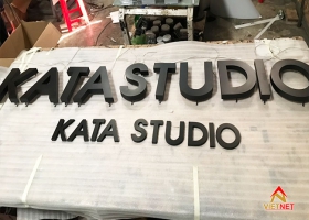 Chữ inox sơn hấp nhiệt cho Kata Studio